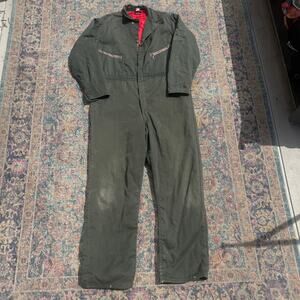 Men's Vintage 80's Big Ben USA Green Insulated Work Coveralls Jumpsuit Sz Large